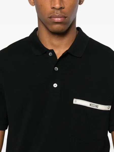 Tricou polo Moschino cu imagine negru