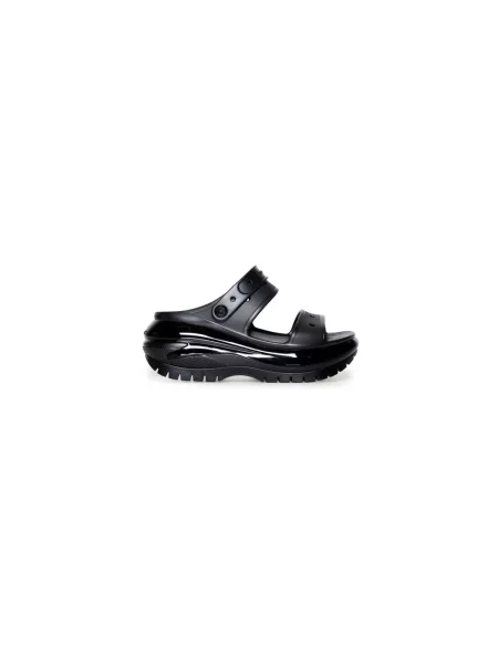 Crocs klapki Classic Mega Crush Sandal na platformie czarny