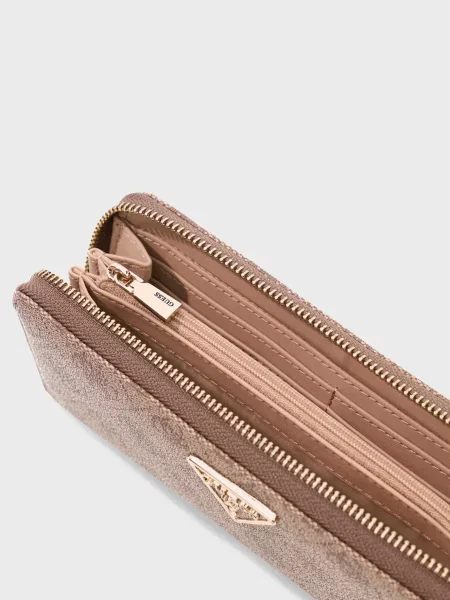 Кошелек Guess с принтом бежевый