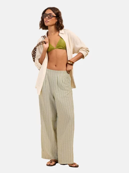 Friends Like These Pantaloni verde deschis alb