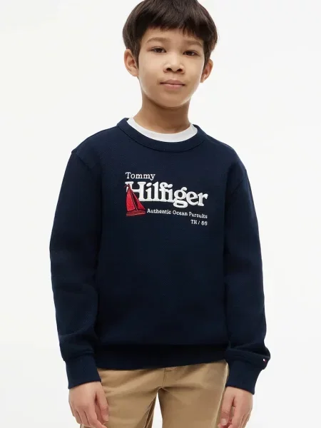 Tommy Hilfiger dukserica za djecu od pamuka plava