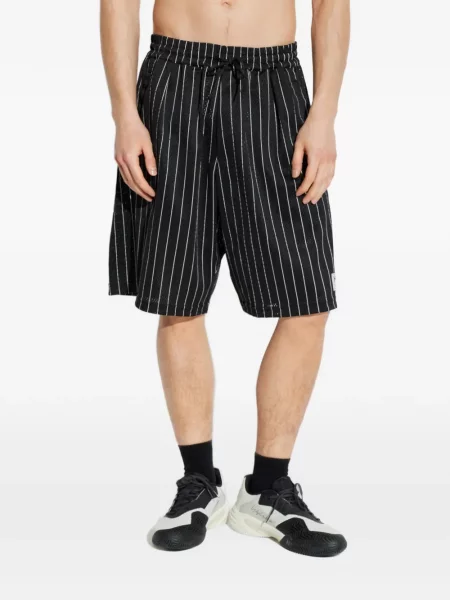 Pantaloni scurți Y-3 cu dungi negru