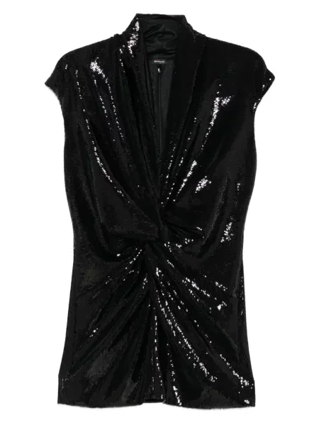 Top Kiton cu paiete negru