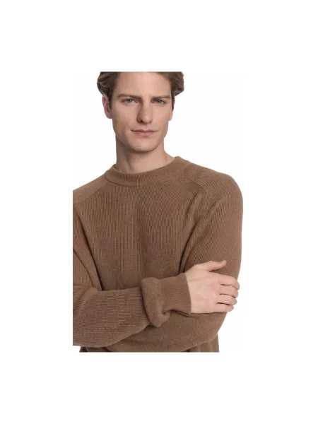 Sweter z golfem Malo z kaszmiru brązowy