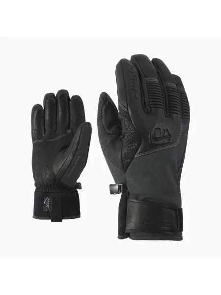 Férfi síelő kesztyű ZIENER Ganzenberg As AW alpesi szürke/vas tec. Méret: 8 szürke