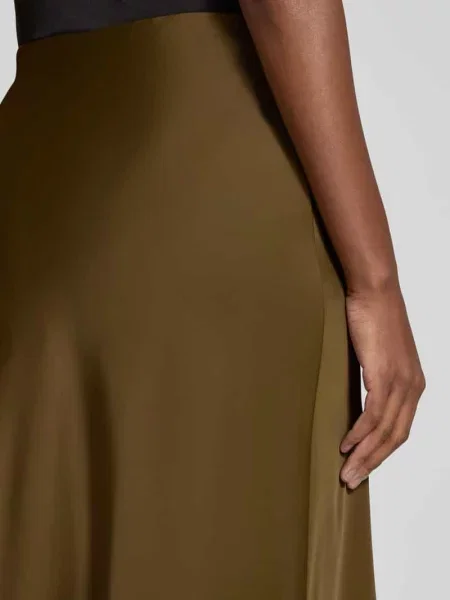 Spódnica midi z satyny model PELLA' Y.a.s oliwkowa