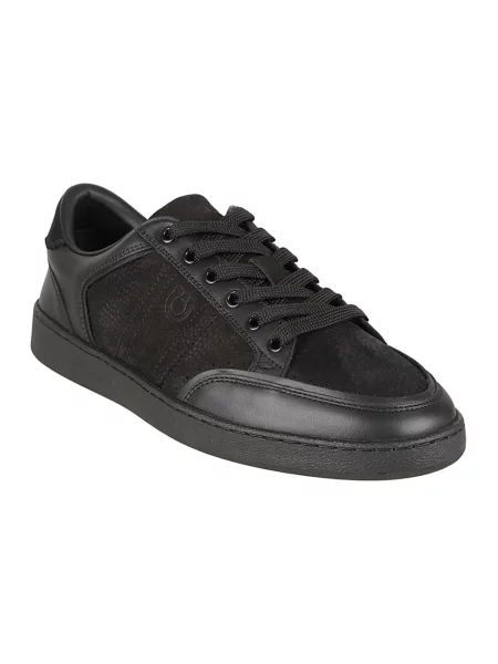 Sneakersy Ferragamo skórzane czarne