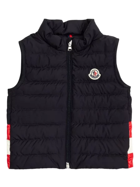 Kamizelka puchowa dziecięca Moncler Enfant niebieska