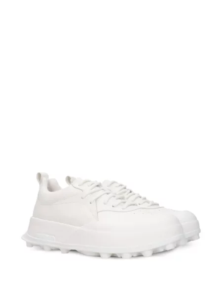 Fűzős bőr sneaker Jil Sander fehér