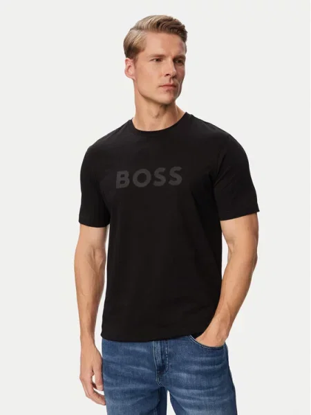 BOSS Majica Logo črna