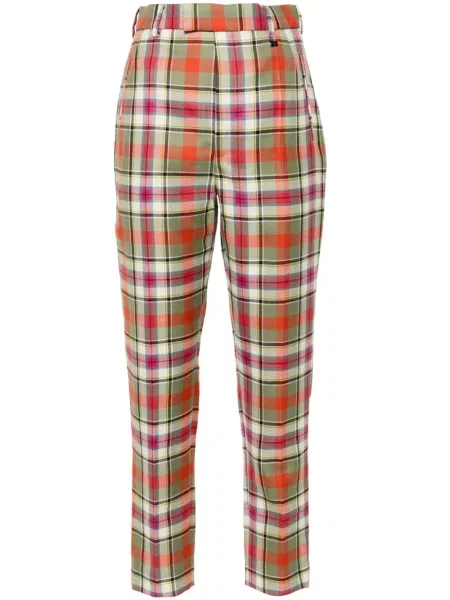 Spodnie Vivienne Westwood w kratkę zielone