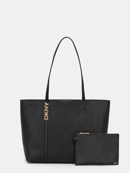 Geanta de piele Dkny negru