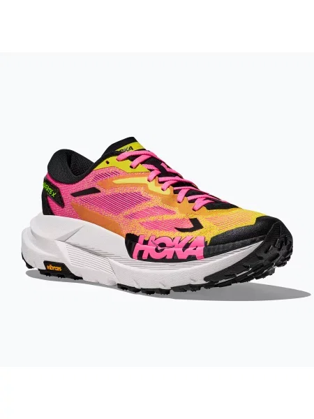 Кросівки для бігу Hoka Mafate X neon hoka citrus/neon rose рожеві