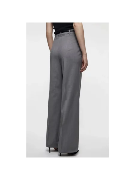 Spodnie Max Mara Studio wełniane szare
