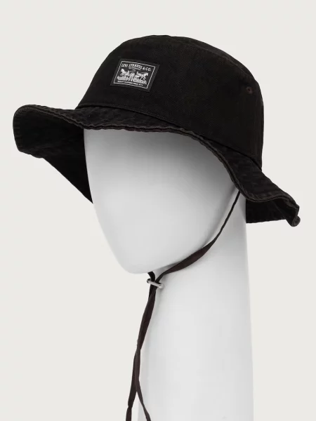 Levi's καπέλο bucket BAY DRAWSTRING μαύρο