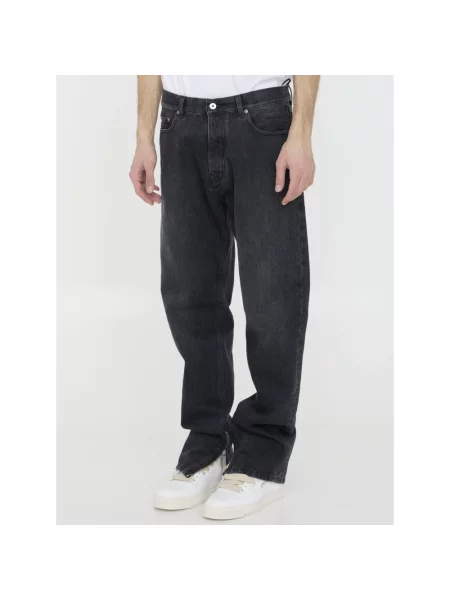 Jeansy straight leg Off-white białe
