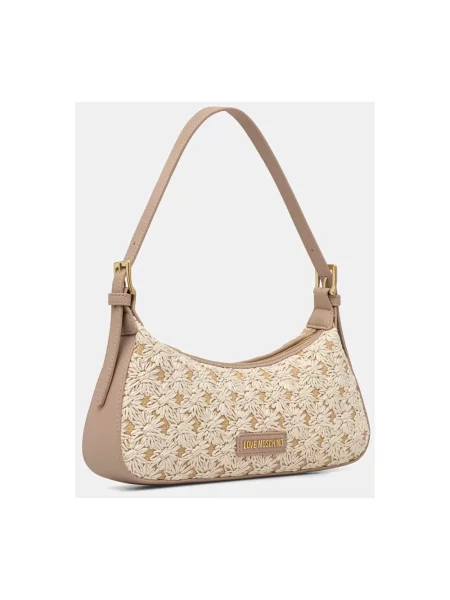 Love Moschino torebka z imitacji skóry beżowa