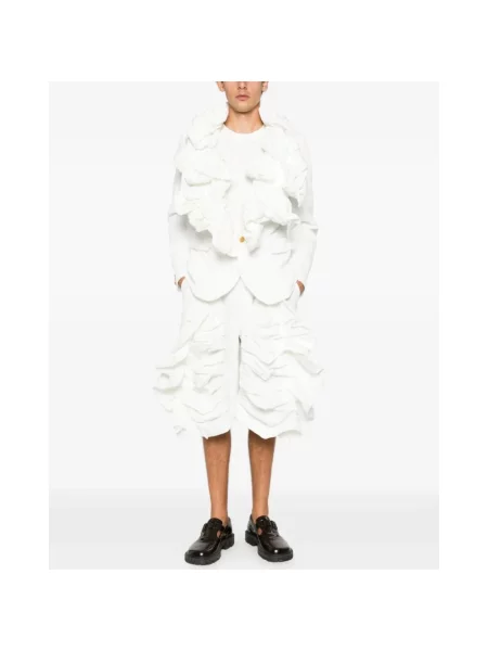 Marynarka Comme Des Garcons z falbankami biała