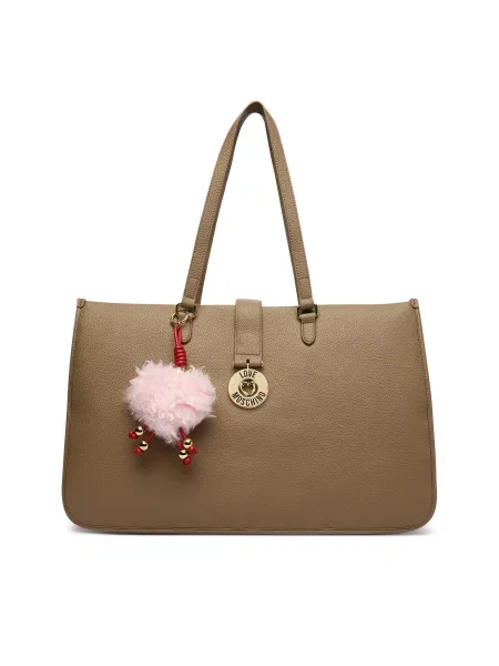 LOVE MOSCHINO Дамска чанта бежов