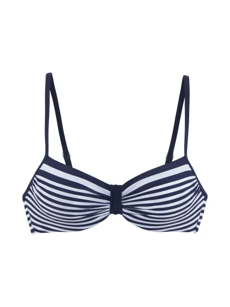 LASCANA Bikini zgornji del marine bela