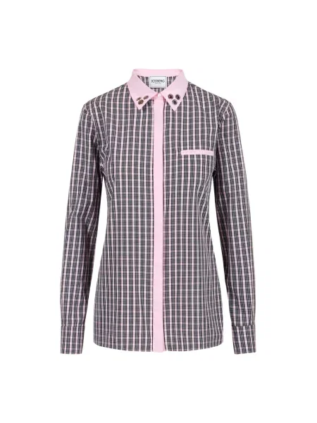 Koszula Iceberg w kratkę różowa