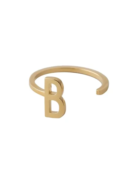 Pozlacený stříbrný prsten Design Letters