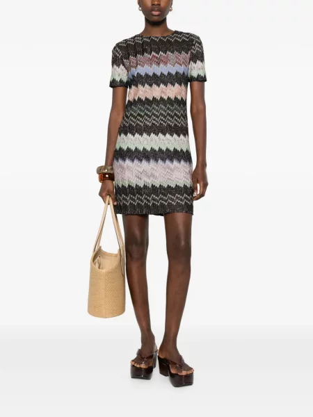 Kratak odgovarati mini haljina Missoni bijela