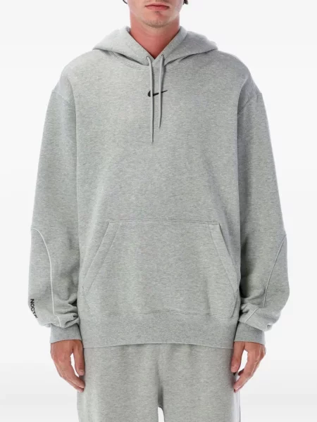 Hanorac din fleece Nike din fleece cu broderie gri