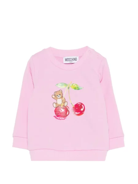Bluza dziecięca Moschino różowa
