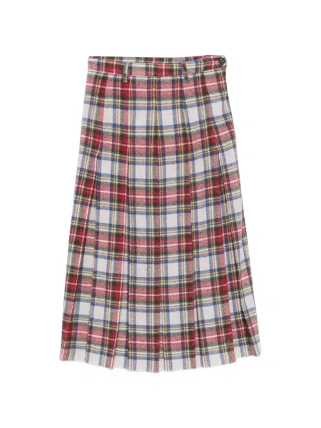 Fustă midi Mm6 Maison Margiela în carouri