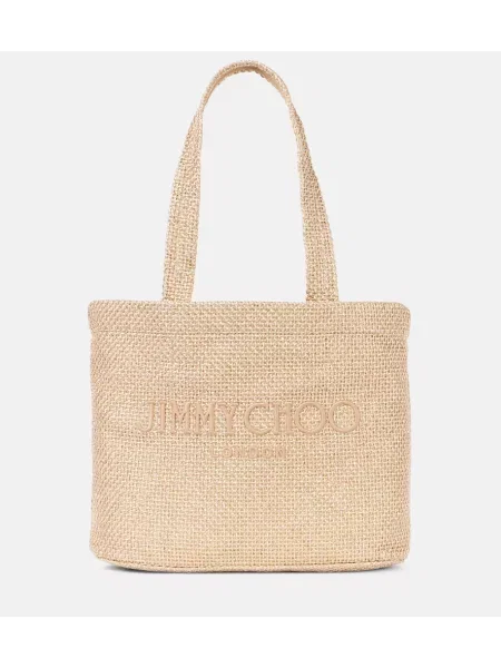 Torba za plažo Jimmy Choo z vezenjem zlata