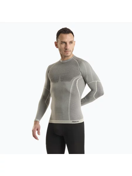 Termo tričko Mico Odor Zero Round Neck šedé