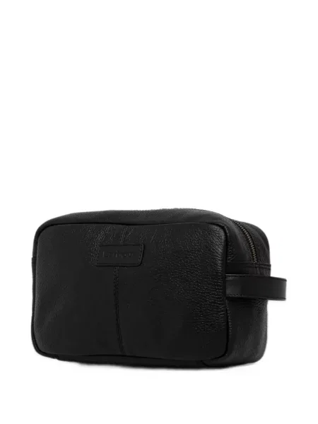Kožená taška Barbour černá