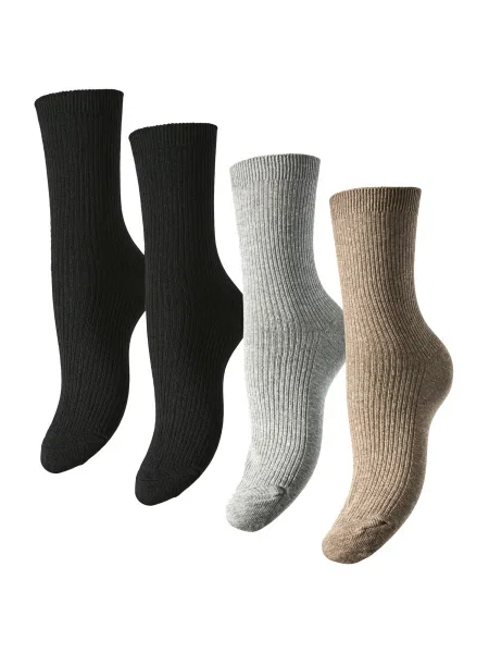 PIECES Șosete PCMARTA brocart / gri amestecat negru