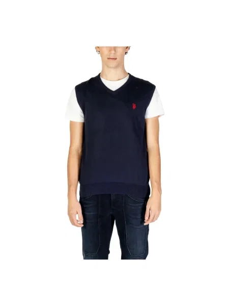 Sweter U.s Polo Assn. z kaszmiru niebieski