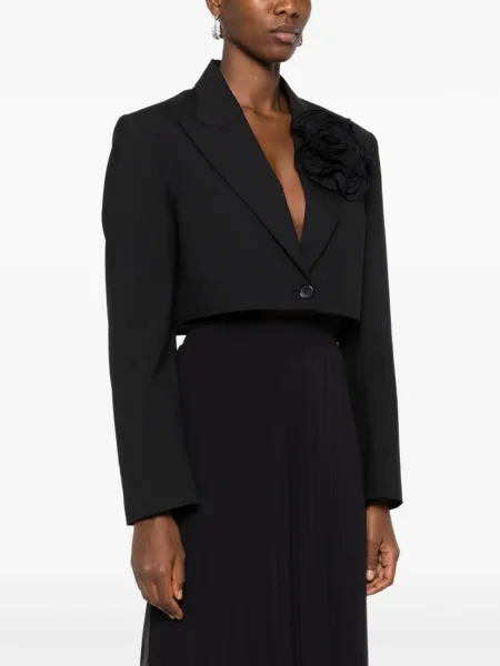 Sacou Nissa cu model floral negru