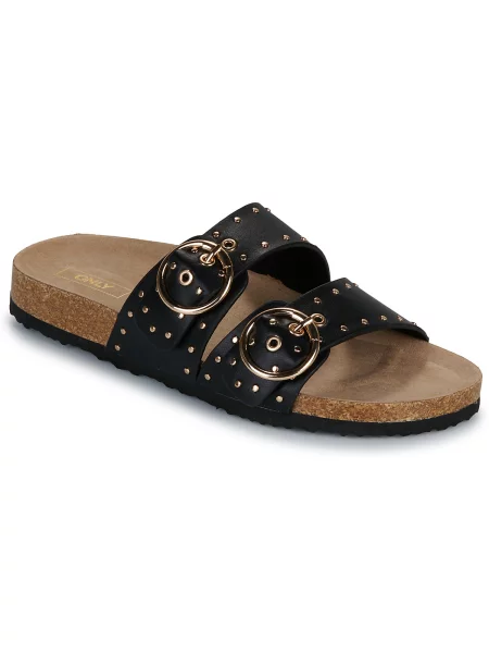 Sandály Only s přezkou se cvočky černé