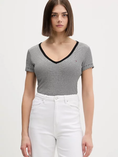 Тениска Tommy Jeans черно