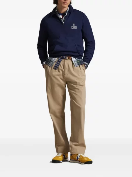 Ριγέ polo Polo Ralph Lauren με κουκούλα με αυτόγραφο λευκό
