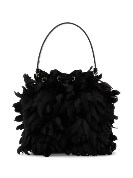 Bucket stiliaus rankinė Prada satino juoda
