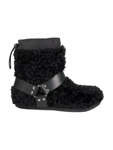 Botki Vic Matie boho na sprzączkę typu teddy czarne
