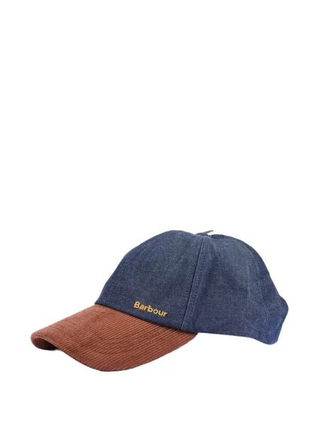 Șapcă Barbour de catifea cord albastru