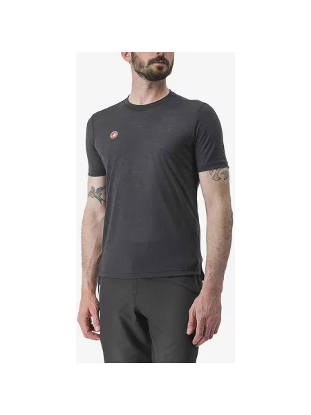 T-shirt z krótkim rękawem Castelli Merino w kolorze jasnoczarnym XS czarna