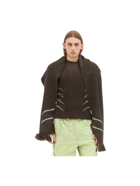 Sweter Charlie Constantinou z kapturem brązowy