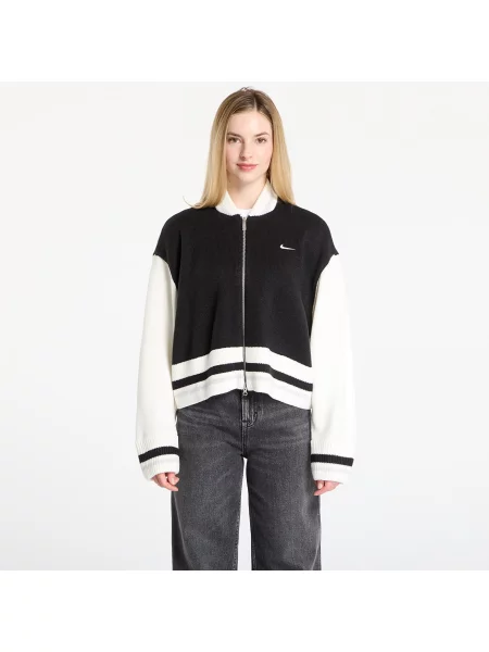 Sweter Nike Sportswear Cardigan Black/ Sail/ Vast Grey/ Sail L czarny
