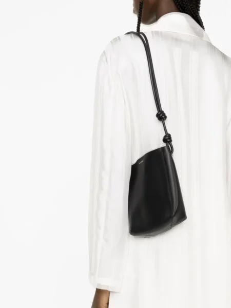 Geanta crossbody Jil Sander din piele negru