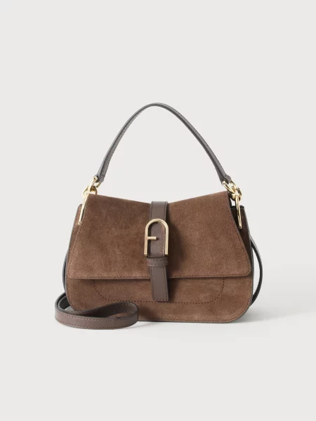 Geantă Furla Flow Mini Top Handle CN maro