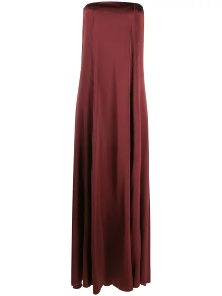 Rochie maxi Forte_forte din satin maro