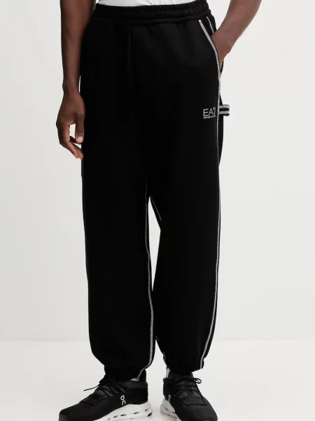 Спортивні штани Emporio Armani з аплікацією чорний