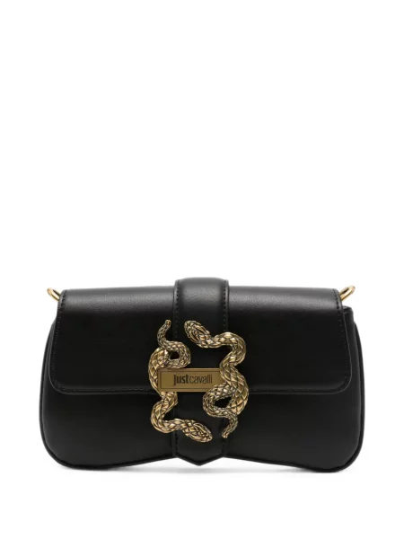 Clutch torbica Just Cavalli sa zmijskim uzorkom crna